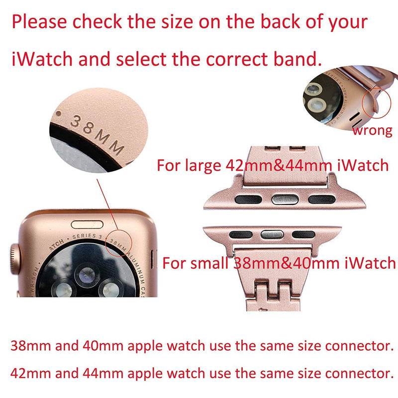 [Australia - AusPower] - Secbolt Bands Compatible with Apple Watch Band 38mm 40mm 41mm 42mm 44mm 45mm Iwatch SE Series 7/6/5/4/3/2/1 Women Dressy Jewelry Stainless Steel Accessories Wristband Strap Silver 