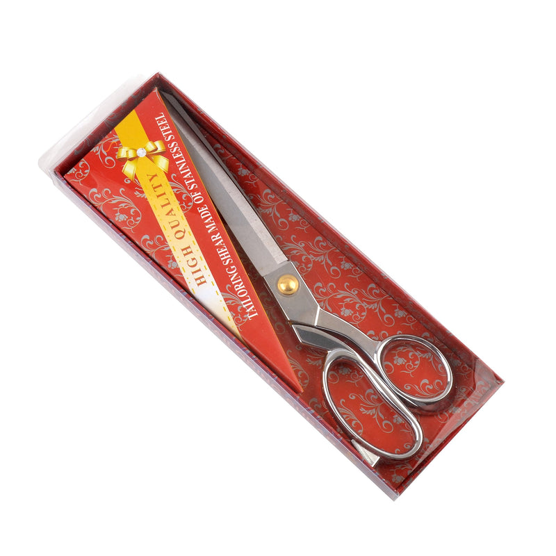 [Australia - AusPower] - eZthings® Heavy Duty 10.5" Scissors for Cutting Fabric, Leather, and Raw Materials (10.5 Inch Silver) 