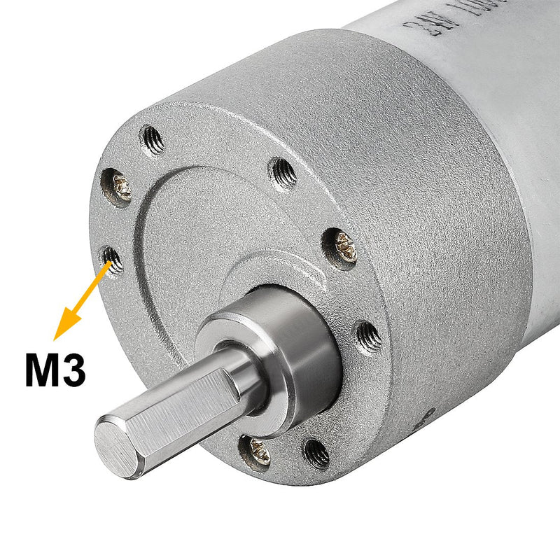[Australia - AusPower] - uxcell Gear Motor with Encoder DC 24V 530RPM Gear Ratio 18.8:1 D Shaft Metal Encoder Gear Motor Silver 37Dx52L mm for Robot RC Model DIY Engine 