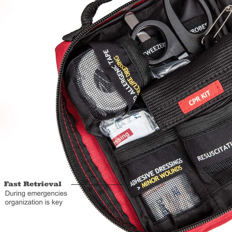 [Australia - AusPower] - Surviveware Comprehensive Premium First Aid Kit Emergency Medical Kit for Trucks, Cars, Camping, Office and Sports and Outdoor Emergencies - Medium 100 Piece Set 