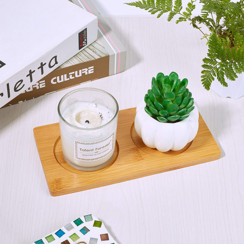 [Australia - AusPower] - GORGECRAFT Salt and Pepper Mill Tray Wood Pepper Grinding Trays Bamboo Condiment Tea Serving Tray for Home Kitchen Coffee Bar 