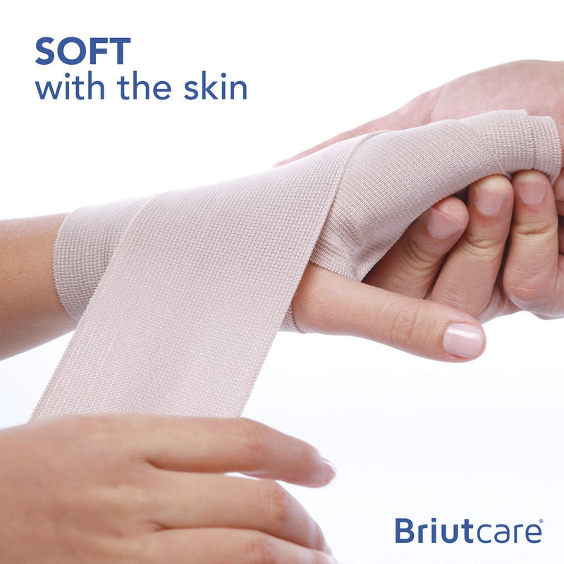 [Australia - AusPower] - Briutcare Elastic Bandage Wrap (12 Pcs) | New and Improved Model | 3"x5 Yds Compression Bandage W/Hook & Loop Closure | First Aid Bandages Supply for Wound Care, Swelling, Soreness of Joints 
