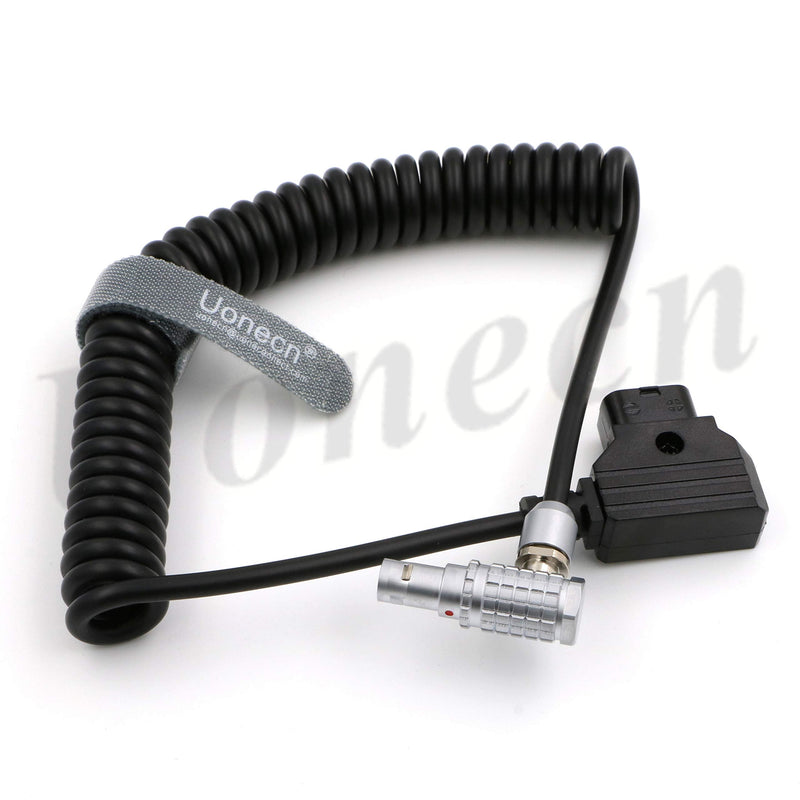 [Australia - AusPower] - Uonecn Teradek Bond Power Cable for ARRI RED Camera Anton Bauer Right Angle 2 Pin Male to D-Tap Spring Cable 12'' Spring cable right angle 2 pin male to Dtap 