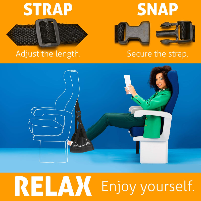 [Australia - AusPower] - Airplane Foot Hammock (Memory Foam), Perfect Airplane Footrest to Relax Your Feet | Foot Hammock for Airplane Travel Accessories, Desk Foot Hammock, Travel Foot Rest, Comfy Foot Hanger Airplane 1 Pack 