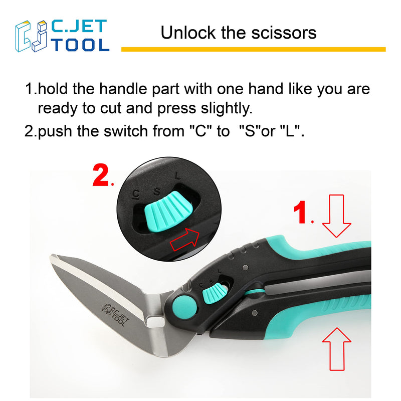 [Australia - AusPower] - C.JET TOOL 10" Heavy Duty Scissors, Industrial Scissors, Multipurpose, Scissors for Carpet, Cardboard and Recycle, Professional Soft Grip Stainless Steel (Turquoise) 10" Turquoise 