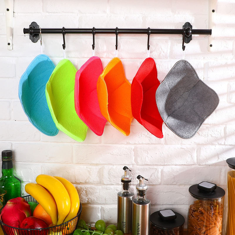 [Australia - AusPower] - 8 Pieces Bowl Cozy Holder Multi Color Microwave Safe Bowl Huggers Polyester Bowl Holder Plate Huggers Protect Your Hands from Hot Dishes for Heating Soup (Gray Large Bowl Holder) Gray Large Bowl Holder 