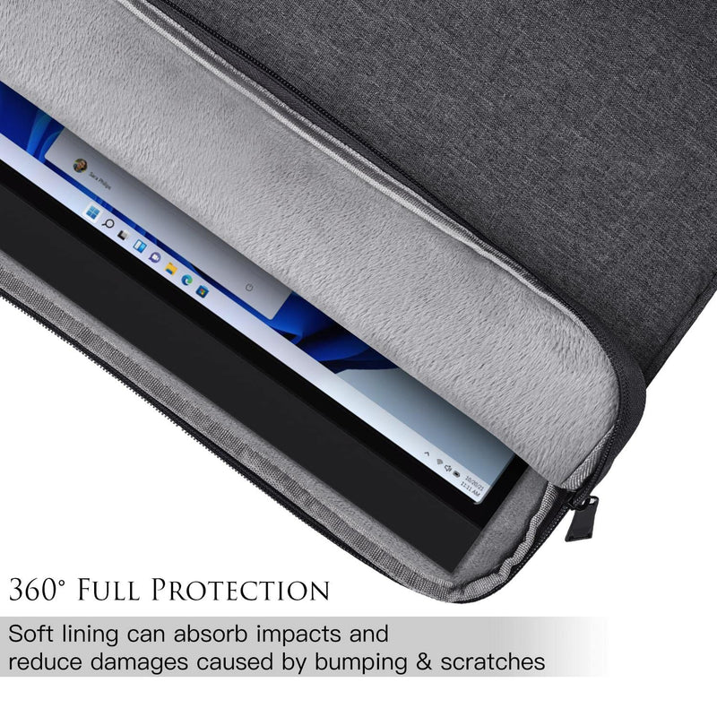 [Australia - AusPower] - Portable Monitor Case 15.6 Inch,Computer Sleeve Bag for KYY InnoView Lepow GTEK ViewSonic ZSCMALLS AOC 15.6" USB-C Portable Display Monitors with Pocket, 15"x10.8" Space Grey 