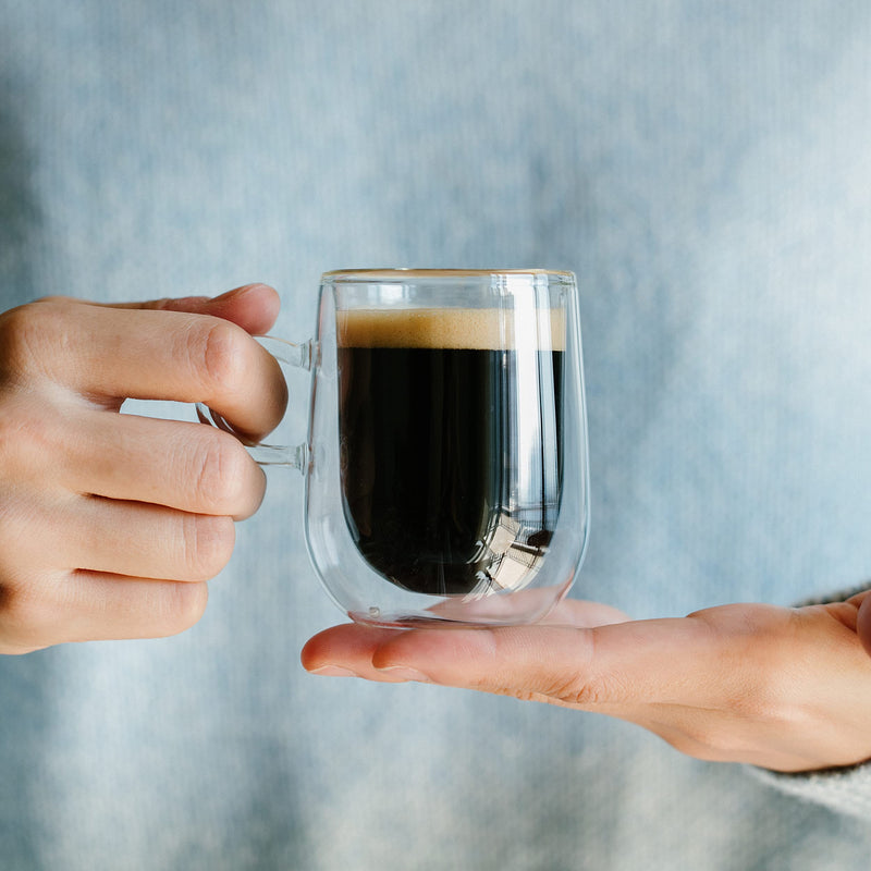 [Australia - AusPower] - BTaT- Espresso Cups, Set Of 4, 3oz (90ml), Barrel Shape, Double Wall Glass Espresso Cups, Espresso Mugs, Espresso Glass, Glass Espresso Cups, Espresso Glass Cups, Clear Espresso Cups, Espresso Glasses 
