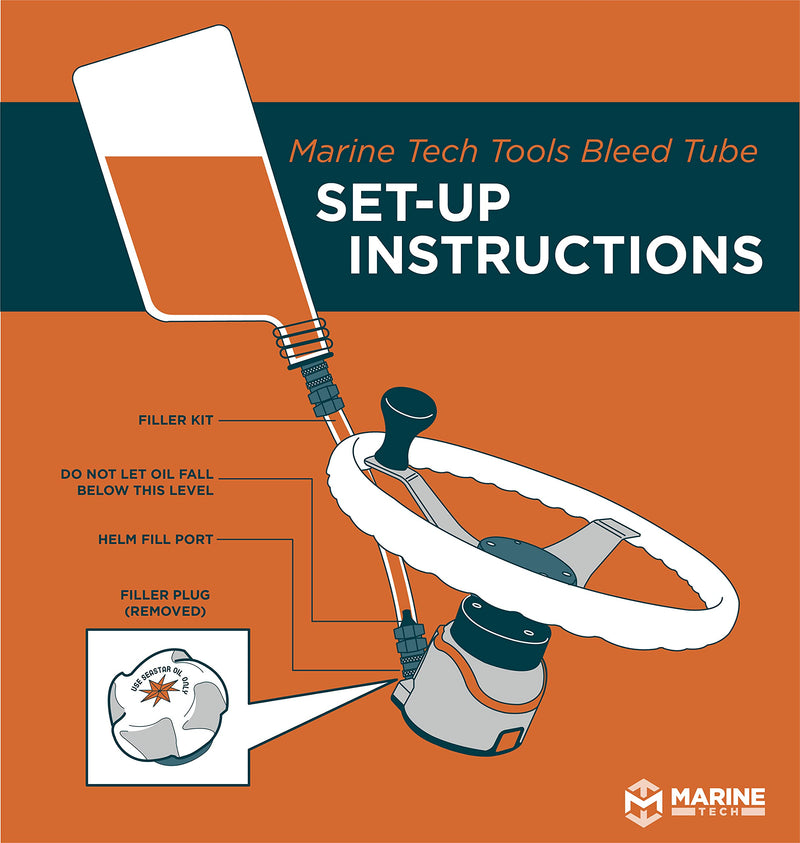 [Australia - AusPower] - Marine Tech Tools Seastar Hydraulic Steering Kit - Bleed Tube - Fits Seastar Hydraulic Cylinders 