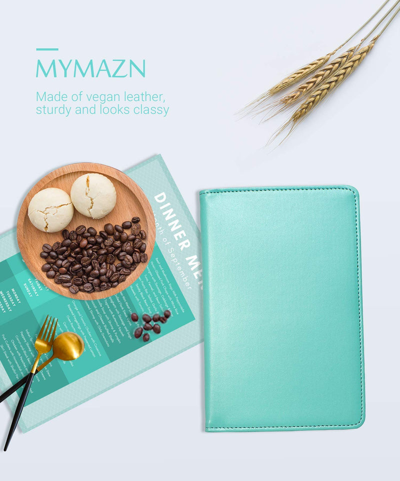 [Australia - AusPower] - Mymazn Server Books for Waitress Book Waiter Book Server Wallet Restaurant Waitstaff Organizer, Guest Check Book Holder Fit Server Apron Turquoise Green (Aqua) 