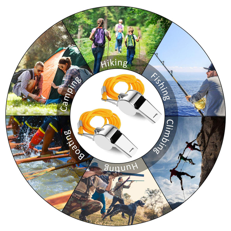 [Australia - AusPower] - BIMIGET Coach Whistle,35Pack Football Referee Whistle with Lanyard for Emergency Sports Training Referee Silver-35Pack 