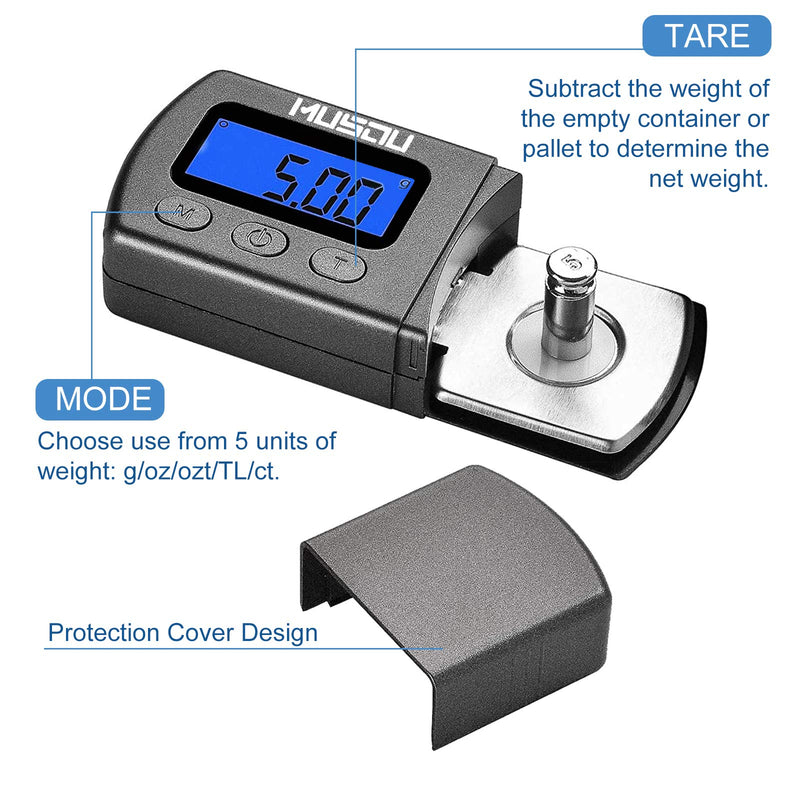 [Australia - AusPower] - Musou Digital Turntable Stylus Force Scale Gauge 0.01g Blue LCD Backlight,Tracking Force Pressure Gauge/Scale for Tonearm Phono Cartridge 