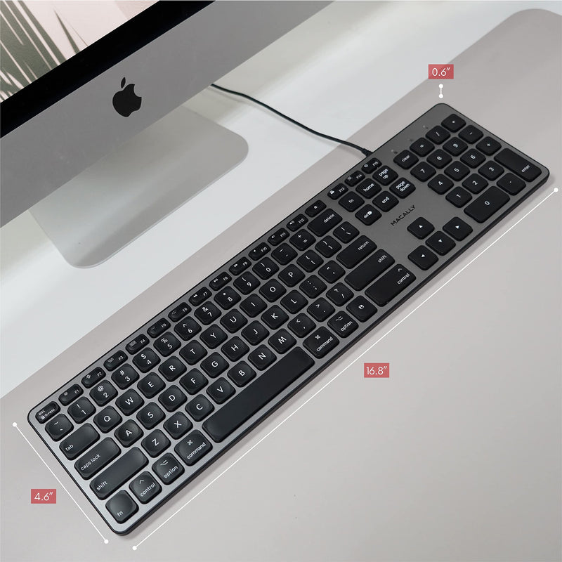 [Australia - AusPower] - Macally Backlit Keyboard and Mouse Combo, Enhance Your Workflow 