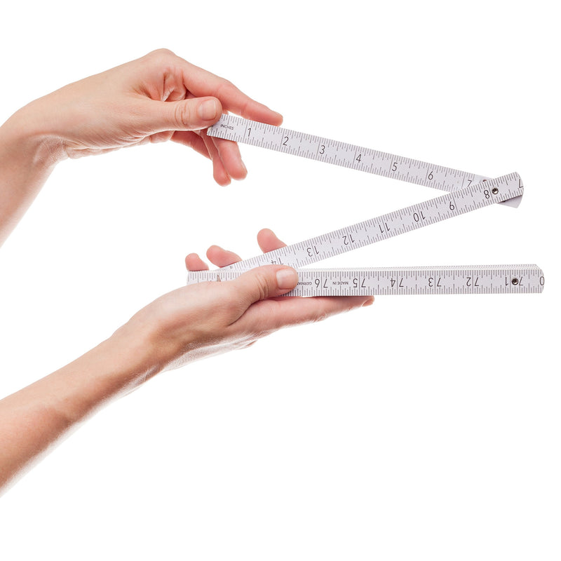 [Australia - AusPower] - Redecker ADGA Folding Beech Wood Rule, US and Metric Measurements, Stainless Steel Springs, 78-3/4-Inch Extended Length Folds to 9-1/2 Inches 