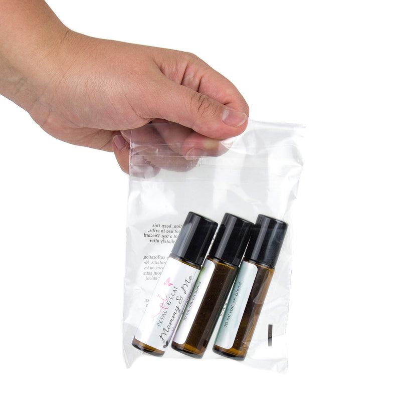 [Australia - AusPower] - Poly Bags 4x6" - Resealable Poly Bags 4x6 with Suffocation Warning - 200 Pack - Clear Poly Bags - 4x6 Poly Bags - Small Poly Bags - Retail Supply Co 4x6" - 200 Pack Suffocation Warning w/ Resealable Seal 
