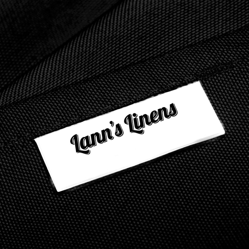 [Australia - AusPower] - Lann's Linens - 4' Premium Fitted Tablecloth for 48" x 24" Rectangular Table - Wedding/Banquet/Trade Show - Polyester Cloth Fabric Cover - Black 24 x 48 inches 