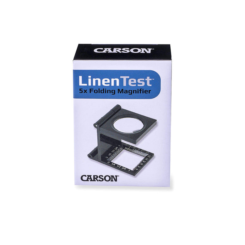 [Australia - AusPower] - Carson LinenTest 6.5x20mm or 5x30mm Folding Loupe Magnifiers For Stitch Counting, Printing, Fabric Identification, Inspecting Small Parts and More (LT-20 or LT-30) 5x30mm (LT-30) 