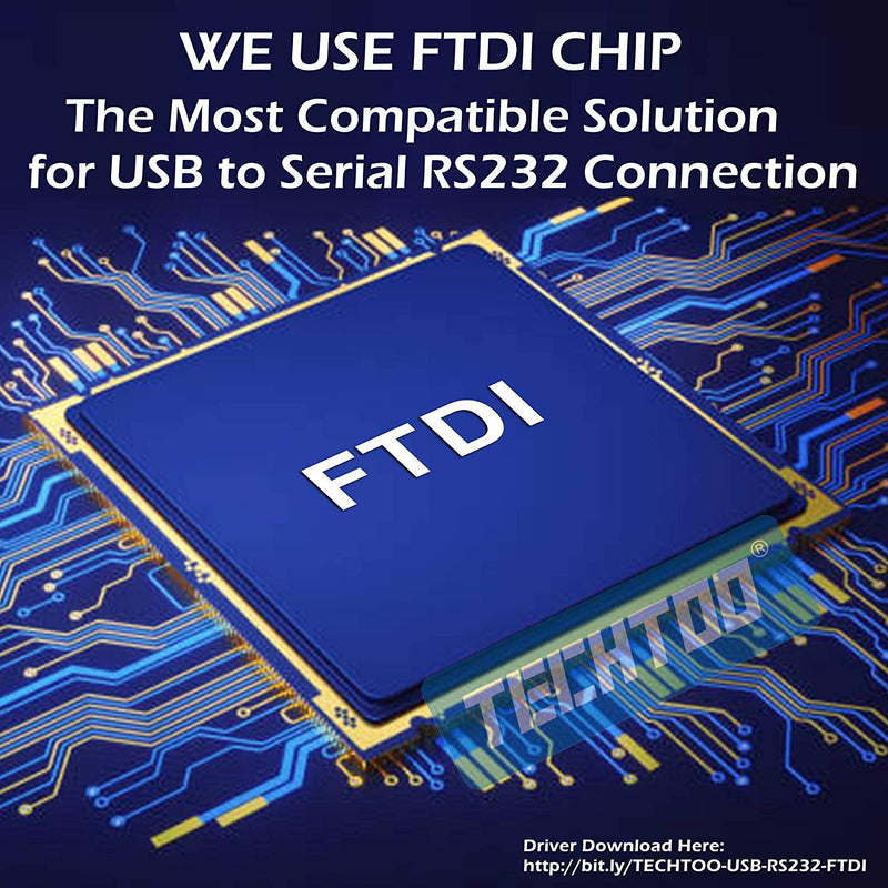 [Australia - AusPower] - TECHTOO 4 Port Professional FTDI CHIP USB to Serial RS232 DB9 Adapter Converter Serial Cable 9-Pin Male to Male with Thumbscrews W/Thumbscrews 4 RS232 Port 