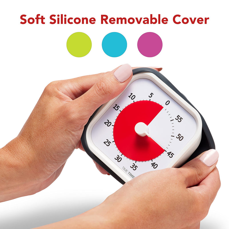 [Australia - AusPower] - TIME TIMER MOD (Charcoal), A Visual Countdown 60 Minute Timer for Classrooms, Meetings, Kids and Adults Office and Homeschooling Tool with Silent Operation and Interchangeable Silicone Cover MOD Timer Charcoal Gray 