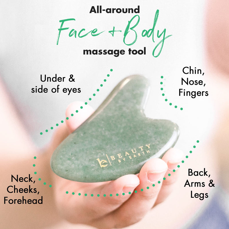 [Australia - AusPower] - Jade Gua Sha Stone - Face Sculpting Tool, Guasha Tool for Face, Gua Sha Facial Tools for Face Massage, Jaw Massager & Face Sculptor, Gua Sha Tools Face Tools, Facial Massage Tools Face Stone Gua Sha 