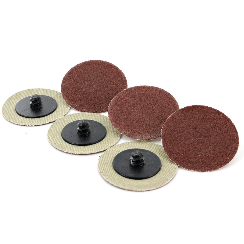 [Australia - AusPower] - Ram-Pro 2" Inch Dia 120 Grit Professional Roll Lock Style Sanding, Grinding Disc (50-Count) 