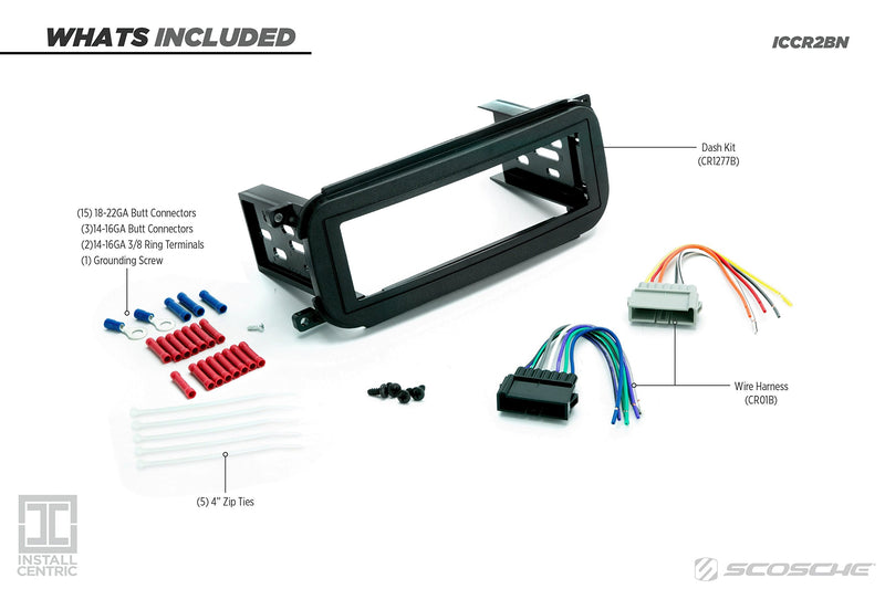[Australia - AusPower] - SCOSCHE Install Centric ICCR2BN Compatible with Select Chrysler/Dodge/Jeep 1998-01 Complete Basic Installation Solution for Installing an Aftermarket Stereo 1998-2001 Complete Installation Kit 