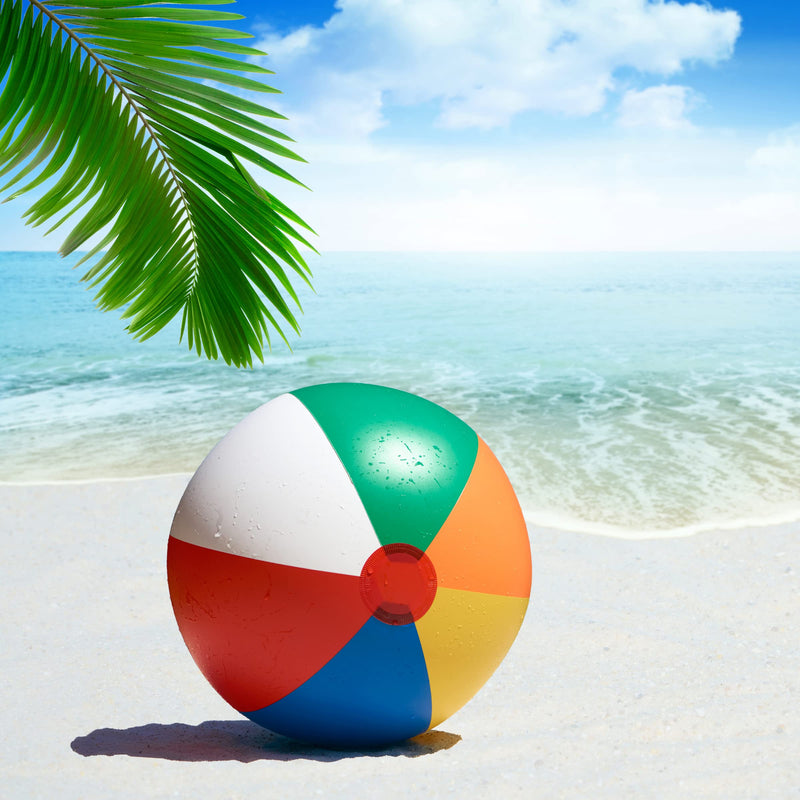 [Australia - AusPower] - Beach Balls [3 Pack] 20" Inflatable Beach Balls for Kids - Beach Toys for Kids & Toddlers, Pool Games, Summer Outdoor Activity - Classic Rainbow Color by 4E's Novelty 