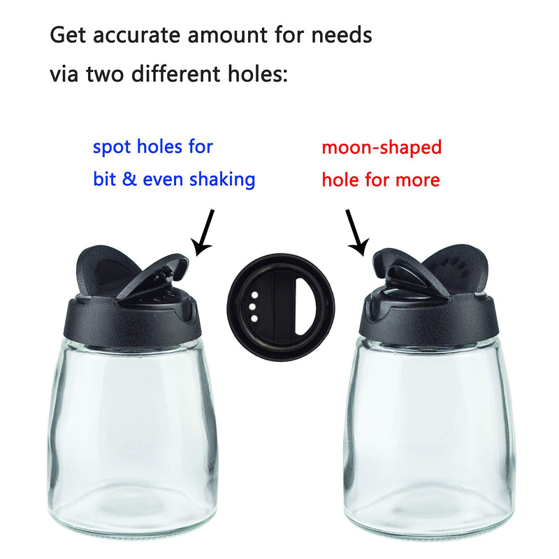 [Australia - AusPower] - MILEKE Salt and Pepper Shakers, Moisture-Proof Condiment holders 150ML, 2/pack 