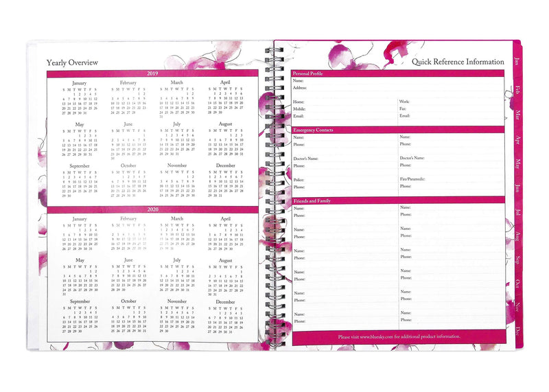 [Australia - AusPower] - Blue Sky 2019 Weekly & Monthly Planner, Flexible Cover, Twin-Wire Binding, 8.5" x 11", Orchid 8.5" x 11" Old Version 