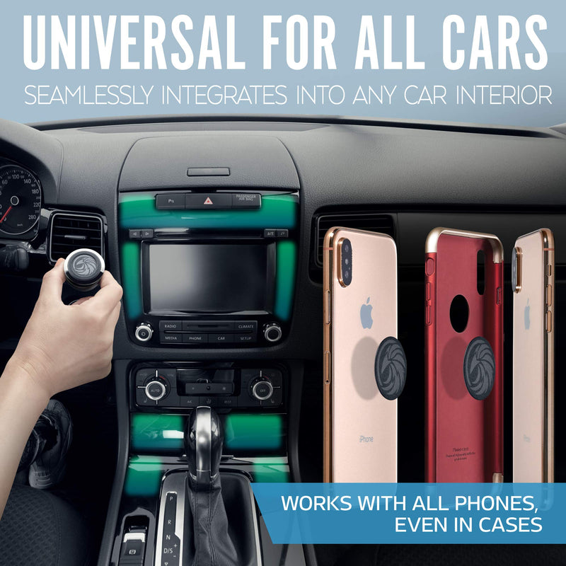 [Australia - AusPower] - Universal Car Phone Mount Magnetic - All-Metal Car Mount for Smartphone & GPS - Cell Phone Holder for Car Dashboard. +100 to Safeness & Comfort 