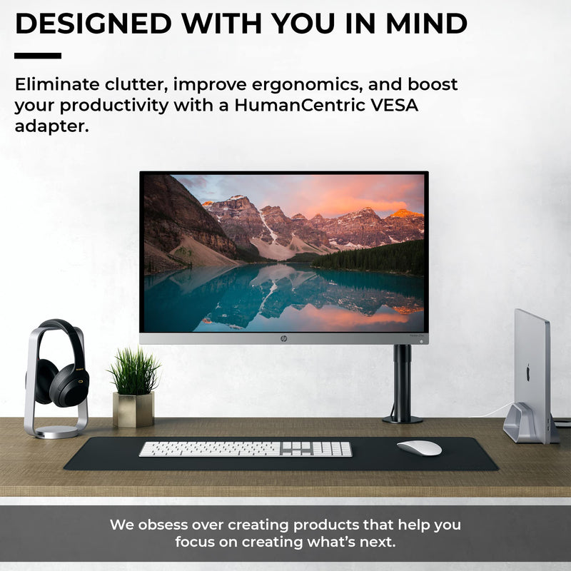 [Australia - AusPower] - HumanCentric VESA Mount Adapter for HP Pavilion 27xw, 25xw, 24xw, 23xw, 22xw, 22cwa, 27cw, 25cw, 24cw, 23cw, and 22cw Monitors 