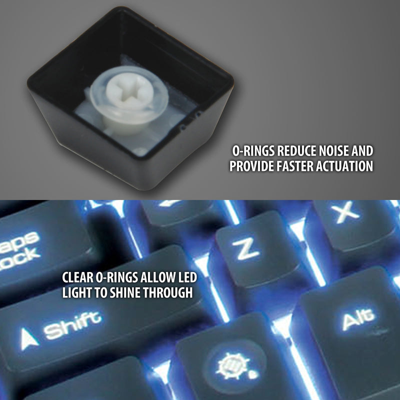 [Australia - AusPower] - ENHANCE Mechanical Keyboard O Ring Ultra-Quiet Switch Dampeners Damper Firm 50A Clear (140pcs), Key Cap Remover, Cleaning Brush, Cloth and Accessory Bag - Mod Kit for Cherry MX, TTC, Kaihua 50A (Firm) 