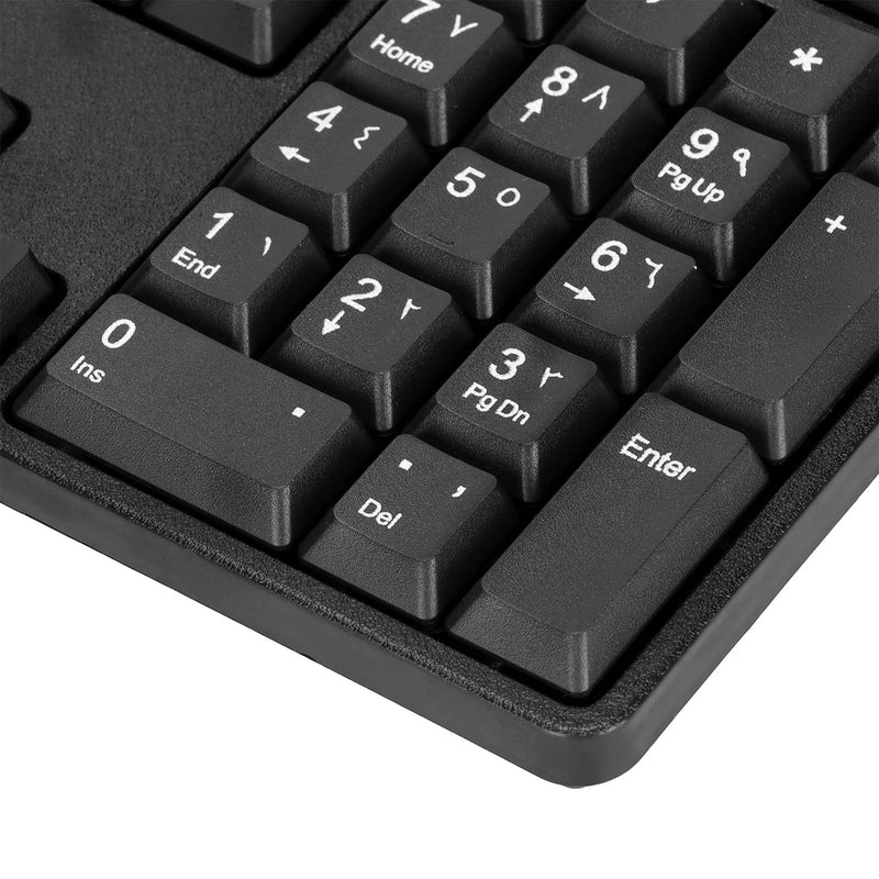 [Australia - AusPower] - Kafuty-1 MC-689 USB Wired PC Computer Keyboard, Arabic Keyboard/English Keyboard, Ergonomic Mechanical Keyboard for Office PC Home or Business Laptops 