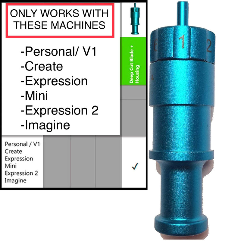 [Australia - AusPower] - Cricut deep Cut Blade Housing Replacement Holder Works with Standard deep Cut fine Point German Carbide Blades Compatible with cricut Personal Expression 1 cricut Expression 2 Imagine Create Mini Expression Adjustable Deep Point Housing 