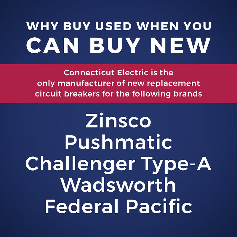 [Australia - AusPower] - UBIZ20-New Zinsco Q20 Replacement. One Pole 20 Amp Thick Series Manufactured By Connecticut Electric. 