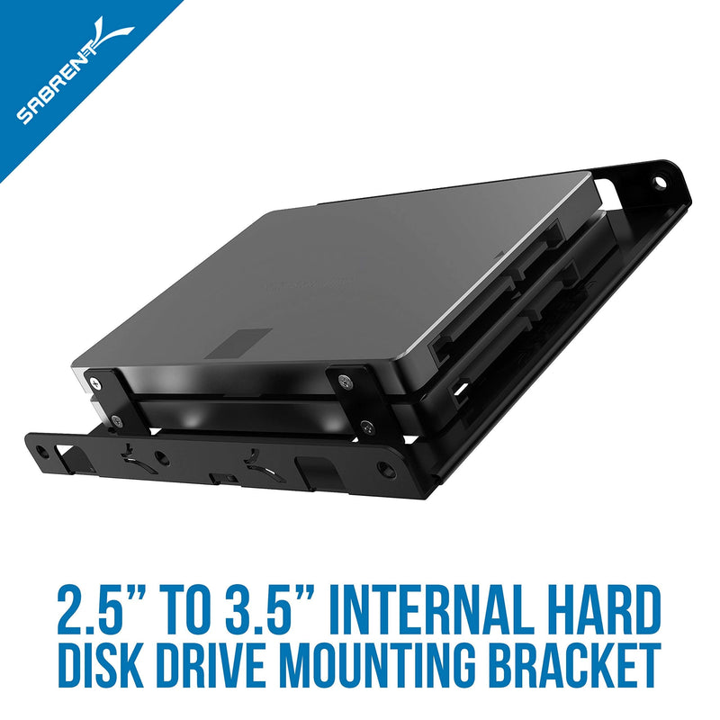 [Australia - AusPower] - Sabrent 3.5-Inch to x2 SSD / 2.5-Inch Internal Hard Drive Mounting Kit [SATA and Power Cables Included]+ USB 3.0 to SSD/SATA/IDE 2.5/3.5/5.25-INCH Hard Drive Converter with UL Power Supply & LED Acti 