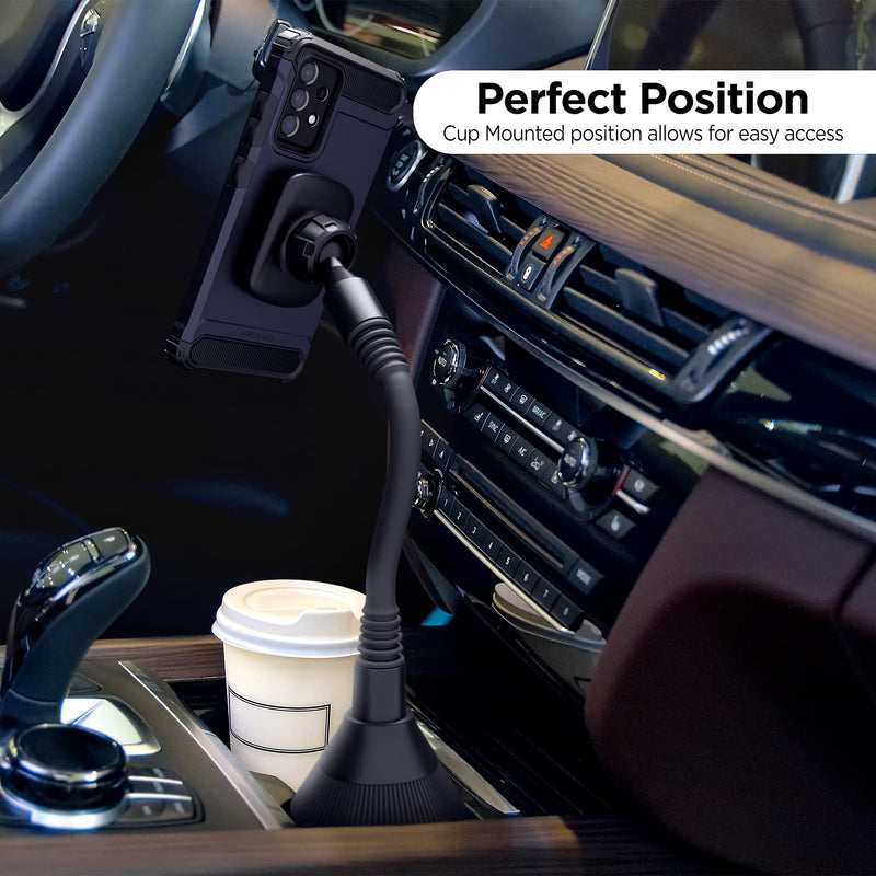 [Australia - AusPower] - Encased Cup Phone Holder for Car, Magnetic Universal Cupholder Cellphone Mount for iPhone 11/12/13/Pro Max & Samsung S8/S9/S10/S20/Plus/Ultra 