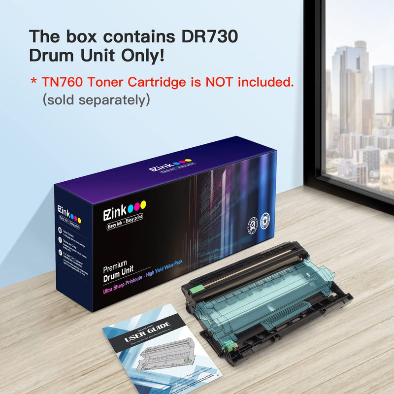 [Australia - AusPower] - E-Z Ink (TM) Compatible DR730 Drum Unit Replacement for Brother DR 730 Compatible with HL-L2350DW HL-L2395DW HL-L2390DW HL-L2370DW HL-L2370DWXL MFC-L2750DW MFC-L2710DW DCP-L2550DW Printer (1 Drum) 