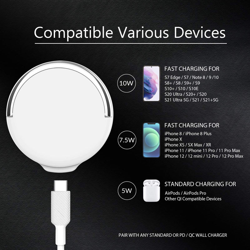 [Australia - AusPower] - Magnetic Wireless Charger, Oliomp Qi Certified 15W Max Wireless Fast Charge, with iPhone 13/13 Pro/13 Mini/13 Pro Max/12/Samsung Galaxy/iPhone/LG/Google Pixel/AirPods 