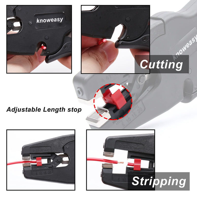 [Australia - AusPower] - Knoweasy Automatic Wire Stripper and Cutter,2 in 1 Heavy Duty Wire Stripping Tool for Wire Stripping,Cutting 5-20mm/(0.25-0.75Inches) D3 