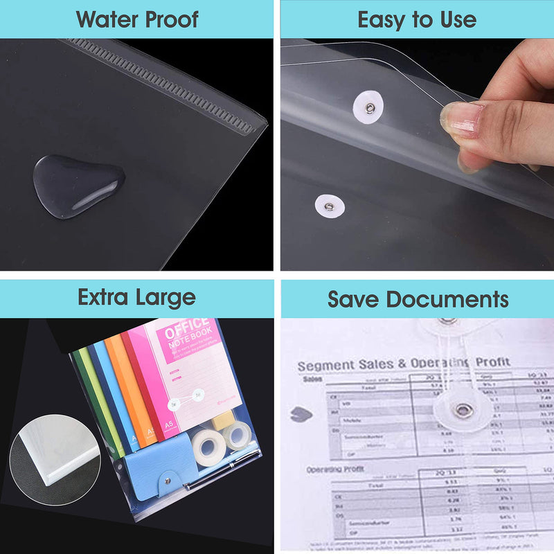 [Australia - AusPower] - 1InTheOffice Poly Envelopes w/ Side Opening, Letter, Clear, 10/Pack 