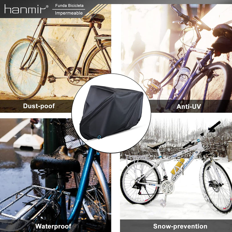 [Australia - AusPower] - Bike Cover, Waterproof Outdoor Bicycle Cover with Lock Hole for Mountain Road Bikes XL-Black 