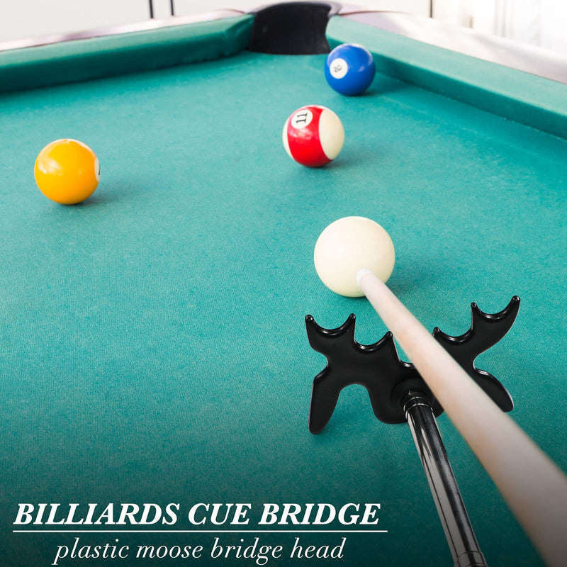 [Australia - AusPower] - Skylety Retractable Billiard Cue Stick Bridge with Bridge Head, Billiard Pool Cue Accessory for Pool Table, Plastic Bridge Head 