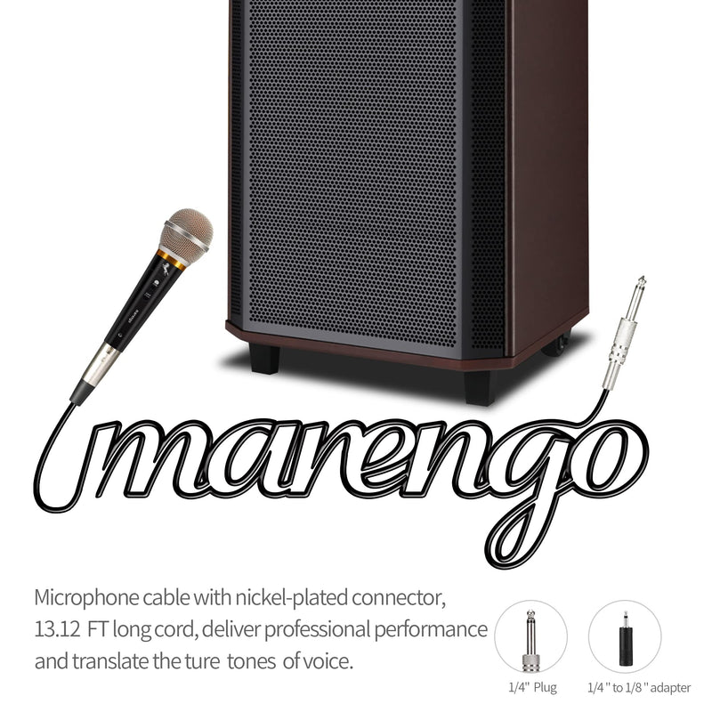 [Australia - AusPower] - Marengo Dynamic Vocal Microphone for Karaoke Speaker,Wired Handheld Mic with On and Off Switch and 13ft Detachable Cable 