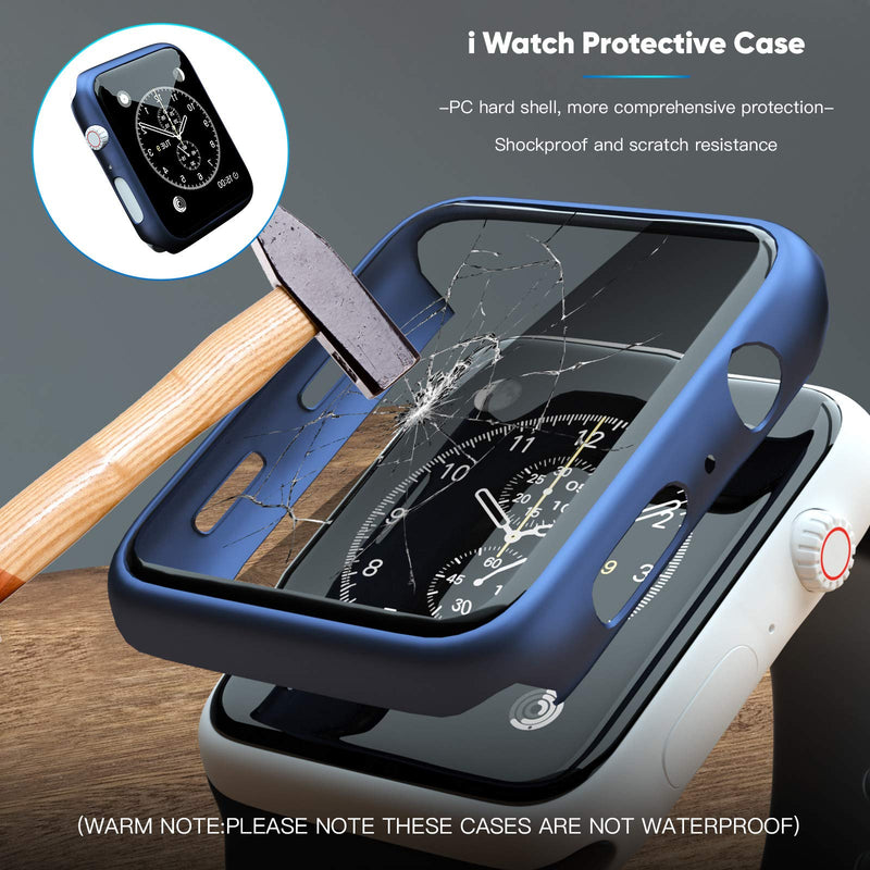 [Australia - AusPower] - 16 Pieces Watch Case Screen Protector Smart Watch Cover Iwatch Protective Case Matte PC Hard Cover Compatible with Smart Iwatch Series (42 mm) 42 mm 