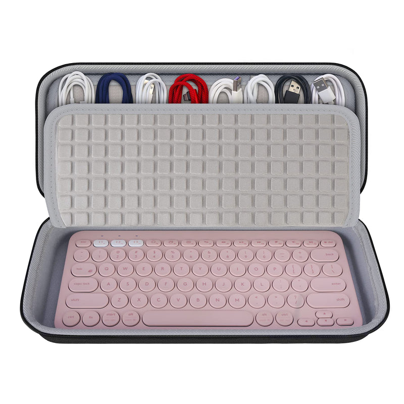 [Australia - AusPower] - Hard Electronics Organizer, Universal Travel Cable Organizers, Large Electronic Accessories Storage Case Bag for Laptop Adapter, Cord, Charger, Plug, Hard Drive, Earphone, USB Hub, Black 