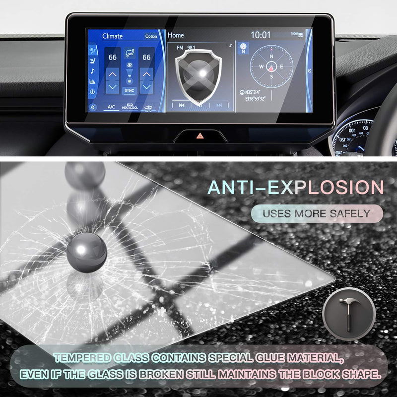 [Australia - AusPower] - CDEFG Screen Protector for 2021 Venza: Navigation Display Touch Screen Foils for 2021 Venza Tempered Glass HD Protective Film (Black Frame for 12.3 inch) Black Frame for 12.3 inch 