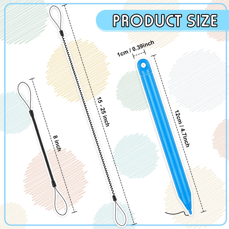 [Australia - AusPower] - Replacement Stylus Drawing Pen and Lanyard Set for LCD Writing Tablet 4.7 Inch Colorful Drawing Tablet, Kids Drawing Pads, Doodle Board (7 Pack Stylus Pens and 7 Lanyards) 