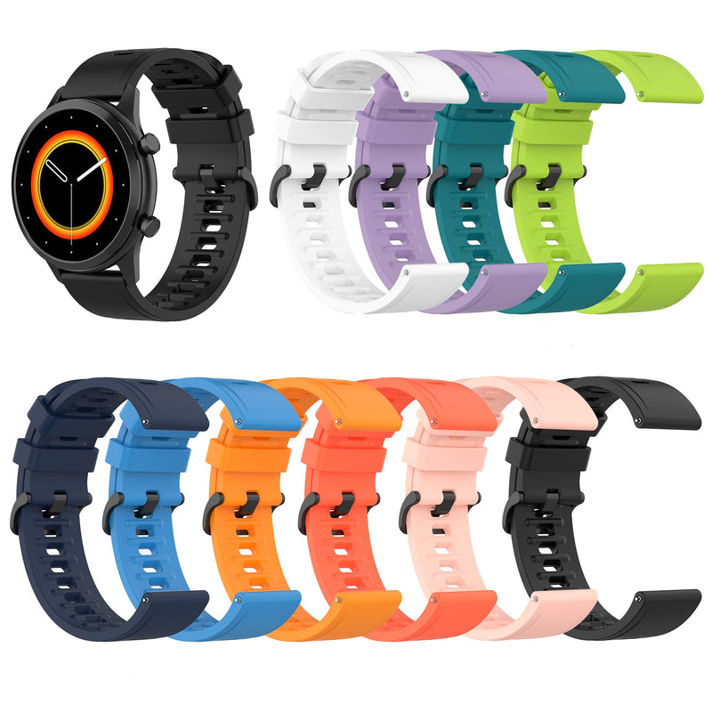 [Australia - AusPower] - FitTurn Band Compatible with Huawei Watch GT 3 2 46mm/GT Active Watch 22MM Silicone Replacement Wristband Strap for Samsung Galaxy Watch 46mm/Gear S3 SmartWatch (TenColors) TenColors 