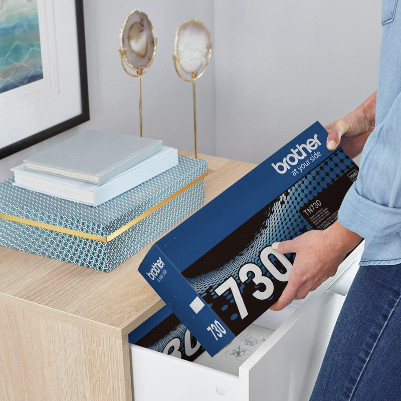 [Australia - AusPower] - Brother Genuine Standard Yield Toner Cartridge, TN730, Replacement Black Toner, Page Yield Up To 1,200 Pages, Amazon Dash Replenishment Cartridge,1 Pack 1 Pack 